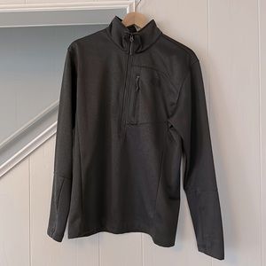 Men’s Quarter Zip North Face Pull Over Size M Charcoal Gray